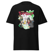 Black t-shirt featuring a Svengoolie cartoon with ghosts and a map, with the text 'Svengoolie' in red above it.