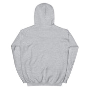 Back view of heather gray Kerwyn Big Head Hoodie showing plain fabric with no graphic.