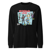 Black long-sleeved shirt featuring a cartoon band of Svengoolie characters with red SVENGOOLIE STOMP written above and Svengoolie logo at lower left
