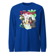 Royal blue long-sleeve shirt featuring Svengoolie with ghosts and bats, with the text 'Svengoolie' in red above the characters.