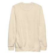 Back view of the cream Kerwyn Big Head Sweatshirt, plain with no graphic.
