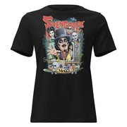 Black t-shirt featuring a cartoon of Svengoolie in a top hat in front of a TV with the text 'Svengoolie' in red at top.