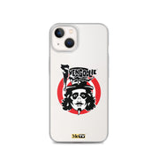 Silver iPhone case featuring Svengoolie target logo in center and "MeTV" logo at bottom.