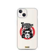 White iPhone case featuring Svengoolie target logo in center and "MeTV" logo at bottom.