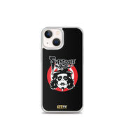 Black iPhone case featuring Svengoolie target logo in center and "MeTV" logo at bottom.