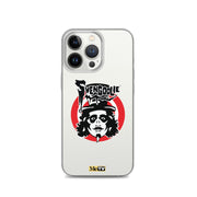 Silver iPhone case featuring Svengoolie target logo in center and "MeTV" logo at bottom.