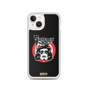 Black iPhone case featuring the Svengoolie face logo with the text 'Svengoolie' in white above it and a red circle behind the face.