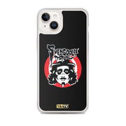 Black iPhone case featuring the Svengoolie face logo with the text 'Svengoolie' in black above a red circle, with a small MeTV logo at the bottom.