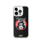 Black iPhone case featuring the Svengoolie face logo with the text 'Svengoolie' in black above a red circle, with a small MeTV logo at the bottom.