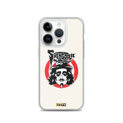 Cream iPhone case featuring the Svengoolie face logo with the text 'Svengoolie' in black above a red circle, with a small MeTV logo at the bottom.