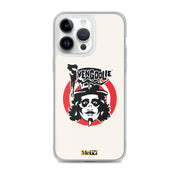 Cream iPhone case featuring the Svengoolie face logo with the text 'Svengoolie' in black above a red circle, with a small MeTV logo at the bottom.
