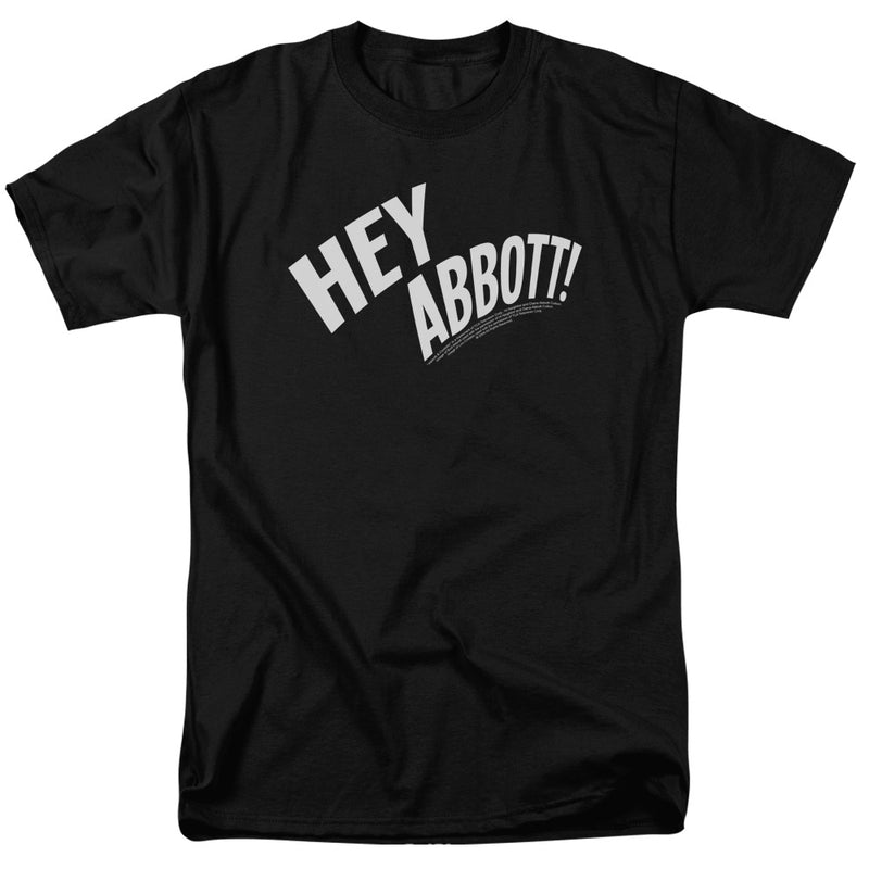 T-Shirt featuring design named Abbott & Costello - Hey Abbott, product image 1 of 2