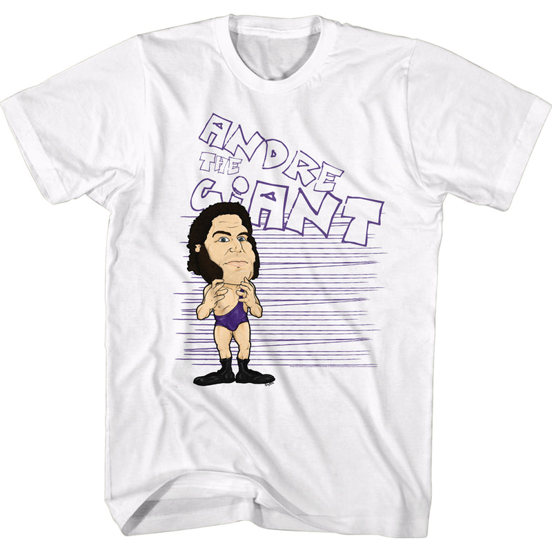 T-Shirt featuring design named Andre the Giant - Big Head (White)