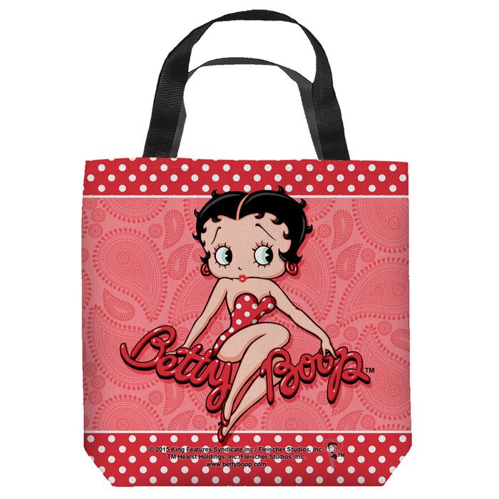 Betty Boop - Paisley & Polka Dots Tote Bag