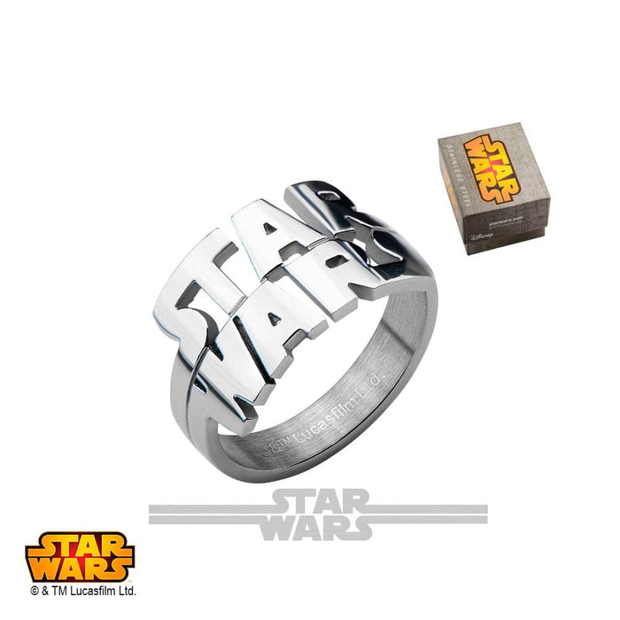 Star Wars Logo Cutout Stainless Steel Ring