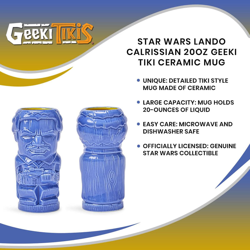 Geeki Tikis Star Wars Lando Calrissian Ceramic Mug | Holds 20 Ounces