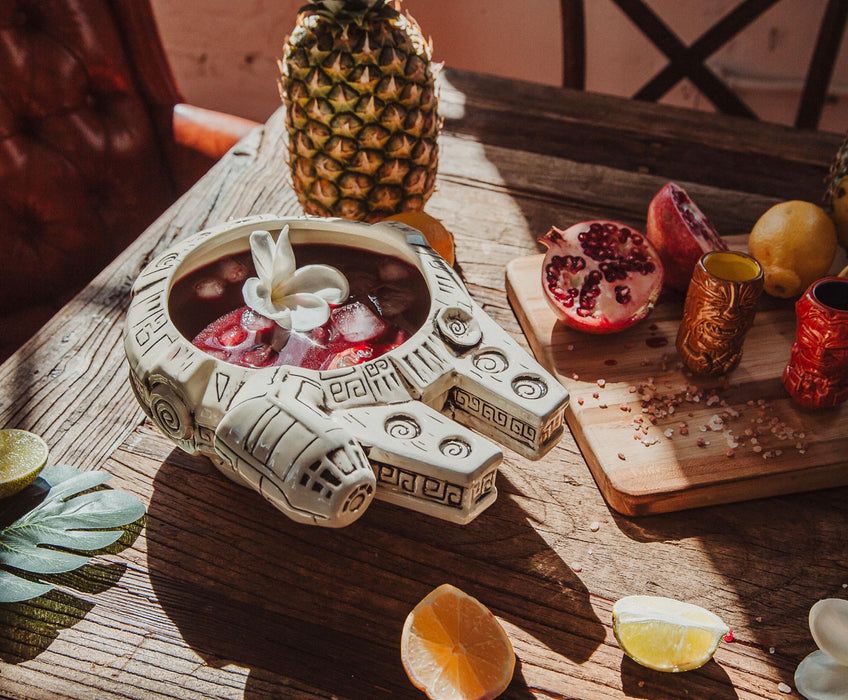 Geeki Tikis Star Wars Millennium Falcon Punch Bowl Set With Mini Muglets