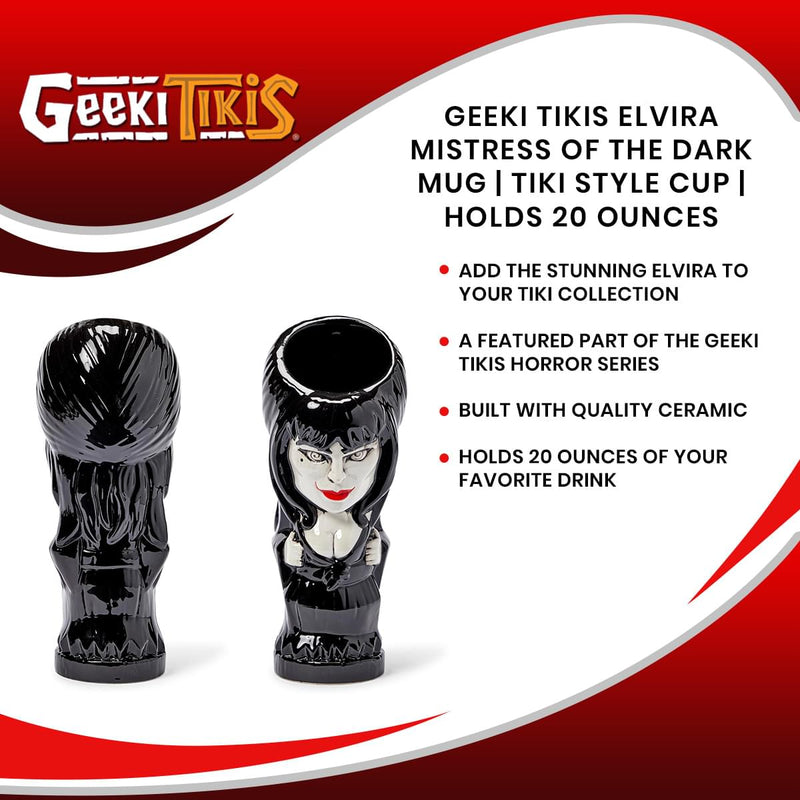 Geeki Tikis Elvira Mistress of the Dark Mug | Tiki Style Cup | Holds 20 Ounces product image 5 of 5