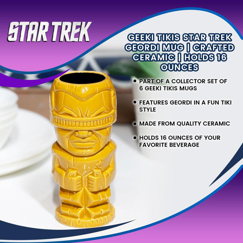 Geeki Tikis Star Trek: The Next Generation Geordi La Forge Mug | Holds 14 Ounces product image 7 of 7