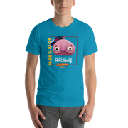 Aqua blue t-shirt with pink Blob E. Blob character wearing a blue cap, text reading "BLOB E. BLOB" and "BLOB OF THE MACABRE", plus Sventoonie and MeTV logos.