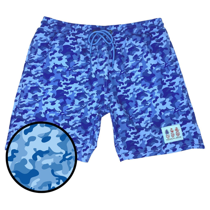 Blue Camo Swimsuit Shorts