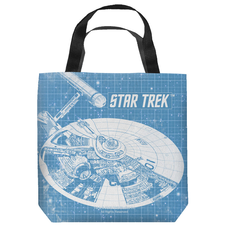 Tote Bag featuring design named Star Trek - Enterprise Blueprint Tote Bag