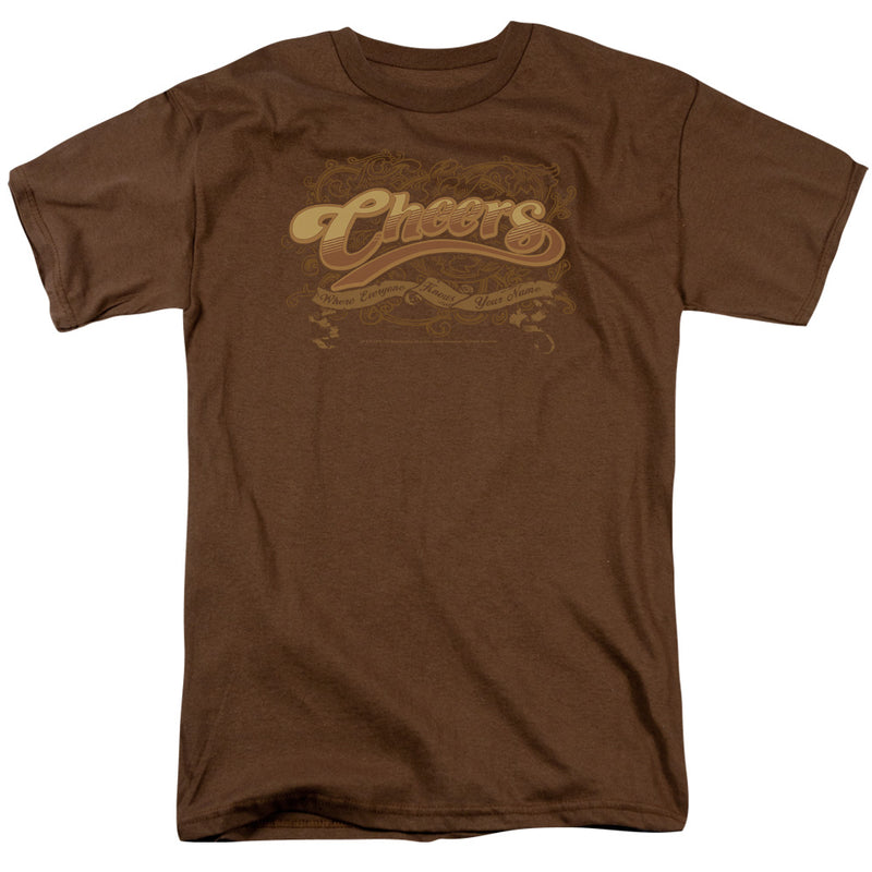 T-Shirt featuring design named Cheers - Scrolled Logo
