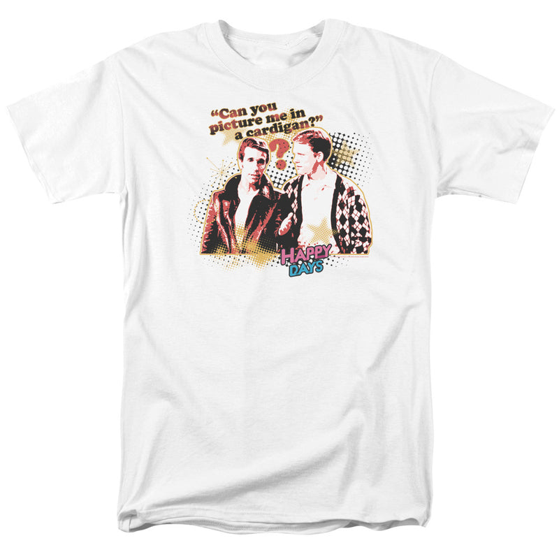 T-Shirt featuring design named Happy Days - No Cardigans