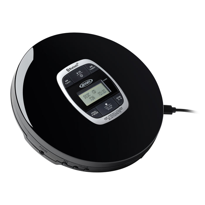 Jensen Personal Bluetooth CD Player with Digital FM Radio and Bass Boost