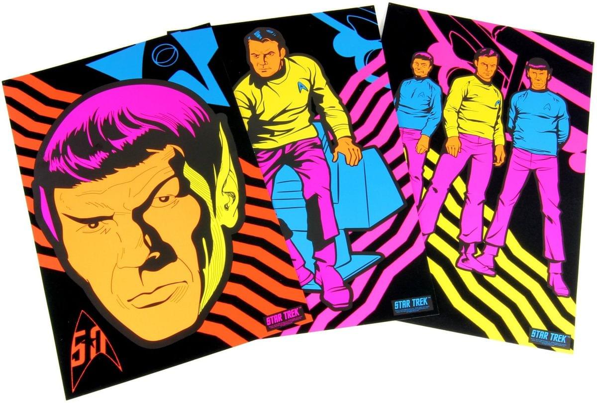 Star Trek TOS Black Light Posters, Set of 3 | Free Shipping — MeTV