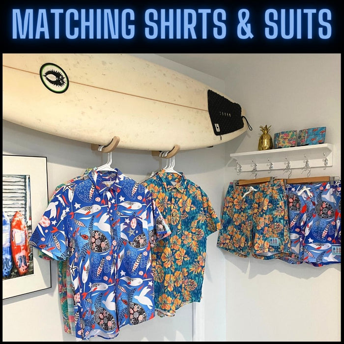 Super Stretch - Blue Abyss Hawaiian Shirt