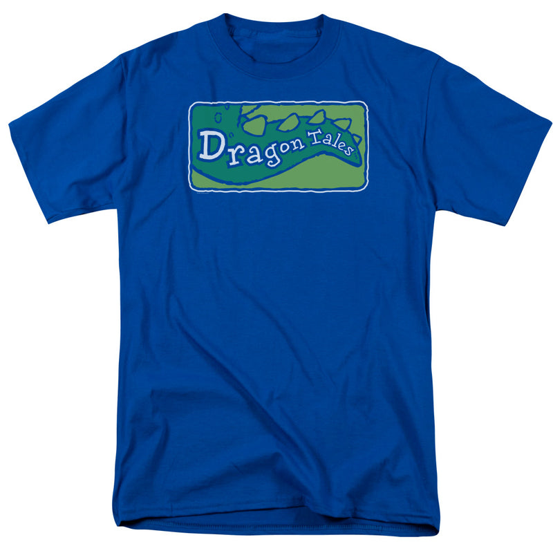 T-Shirt featuring design named Dragon Tales - Logo (Blue), product image 1 of 2