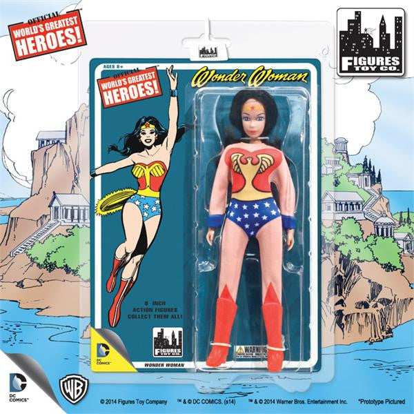 Wonder Woman 8 Inch Retro Figurine With Full Body Artwork