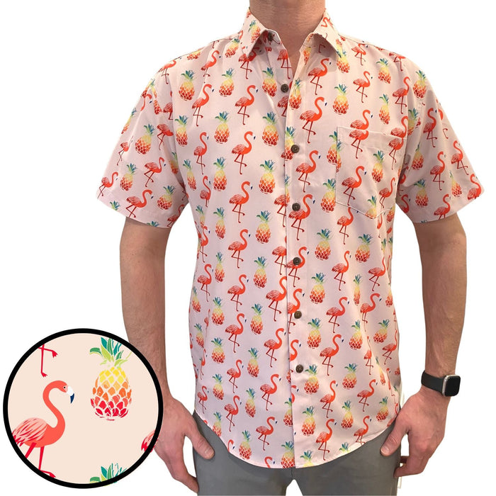Super Stretch - Floridian Flamingo Hawaiian Shirt — MeTV Mall
