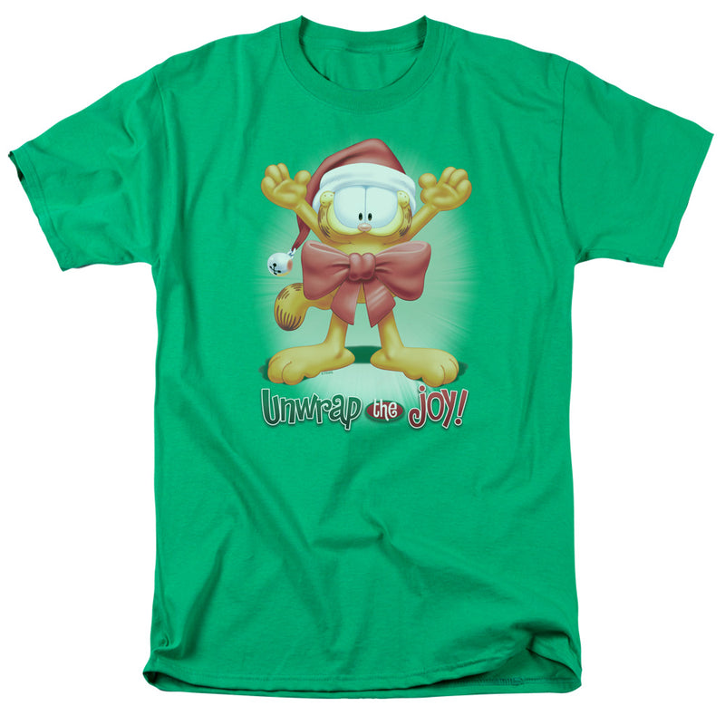 T-Shirt featuring design named Garfield - Unwrap the Joy!, product image 1 of 2