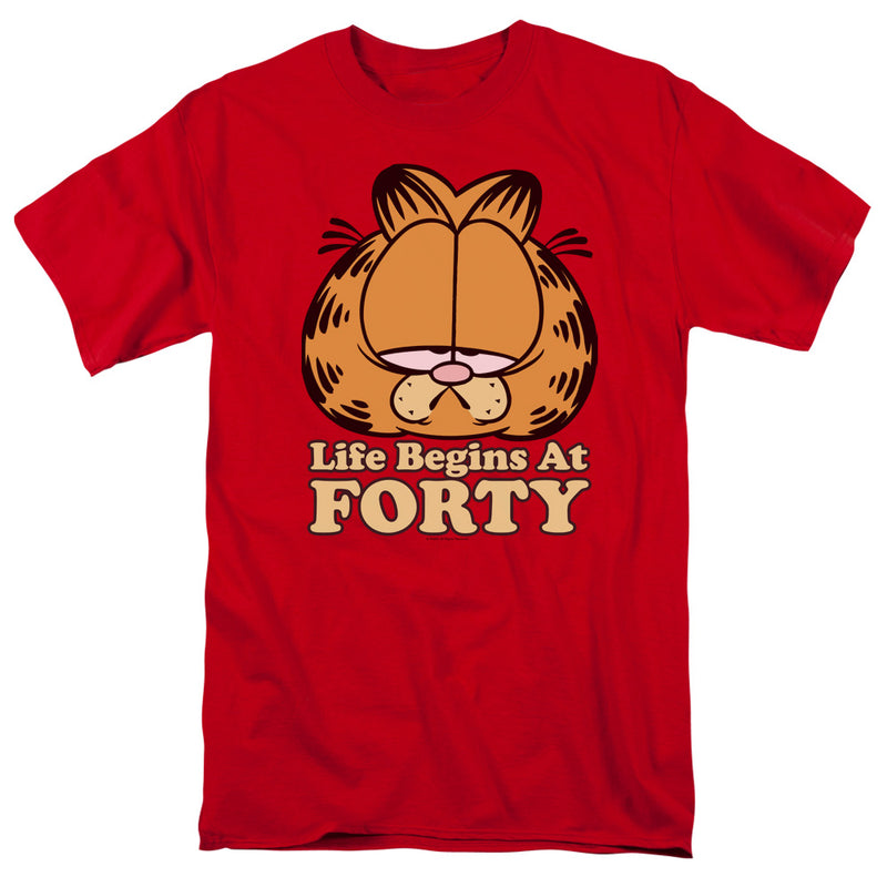 T-Shirt featuring design named Garfield - Life Begins at 40, product image 1 of 2