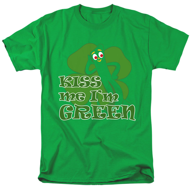 T-Shirt featuring design named Gumby - Kiss Me I'm Green