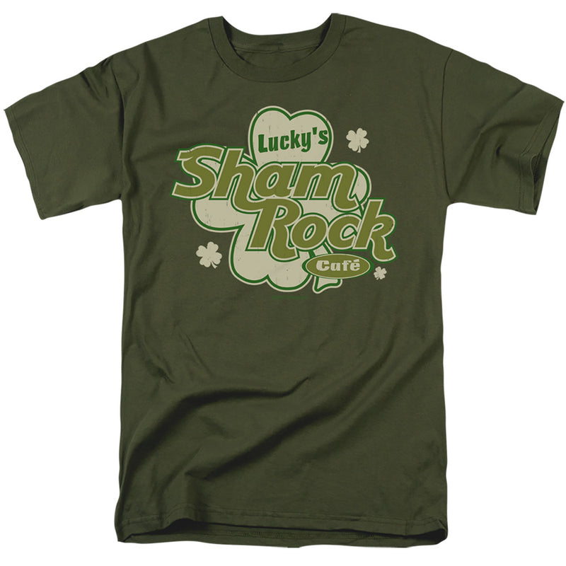 T-Shirt featuring design named St. Patrick's Day - Lucky's Shamrock Cafe