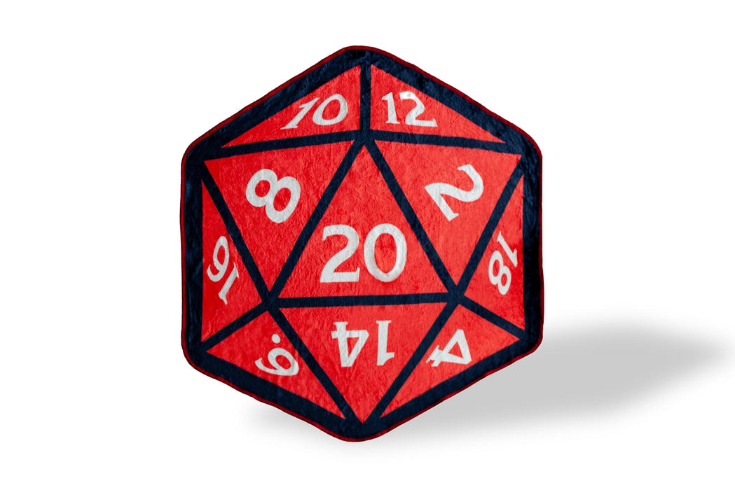 Dungeons And Dragons D20 Fleece Throw Blanket | 20-Sided Dice | 52 x 48 Inches