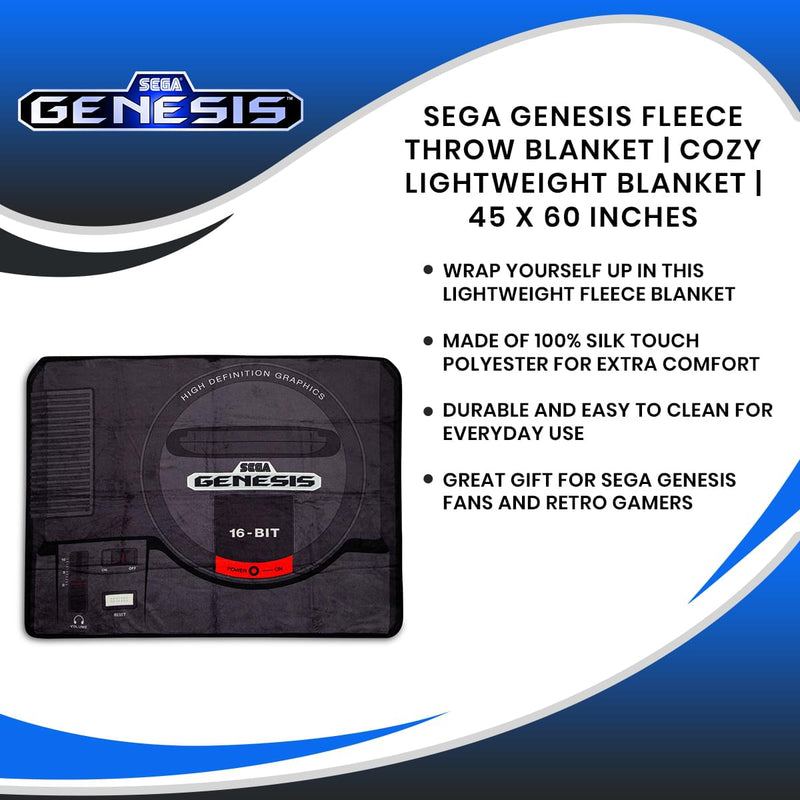 Sega Genesis Fleece Throw Blanket | Cozy Lightweight Blanket | 45 x 60 Inches product image 7 of 7