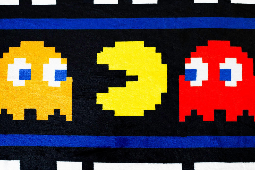 Pac-Man "Game Over" Fleece Throw Blanket | 45 x 60 Inch Cozy Blanket