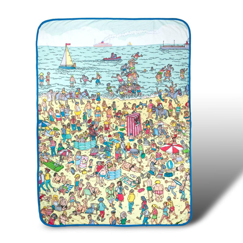 Where's Waldo On The Beach Lightweight Fleece Throw Blanket | 45 x 60 Inches product image 1 of 7