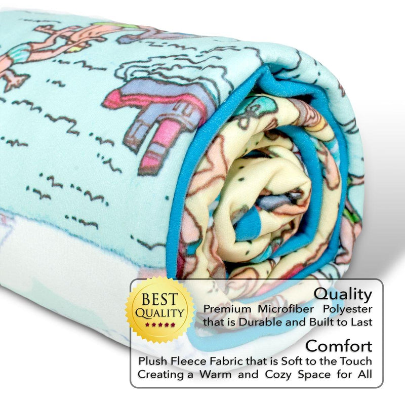 Where's Waldo On The Beach Lightweight Fleece Throw Blanket | 45 x 60 Inches product image 2 of 7