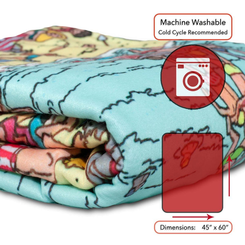 Where's Waldo On The Beach Lightweight Fleece Throw Blanket | 45 x 60 Inches product image 4 of 7