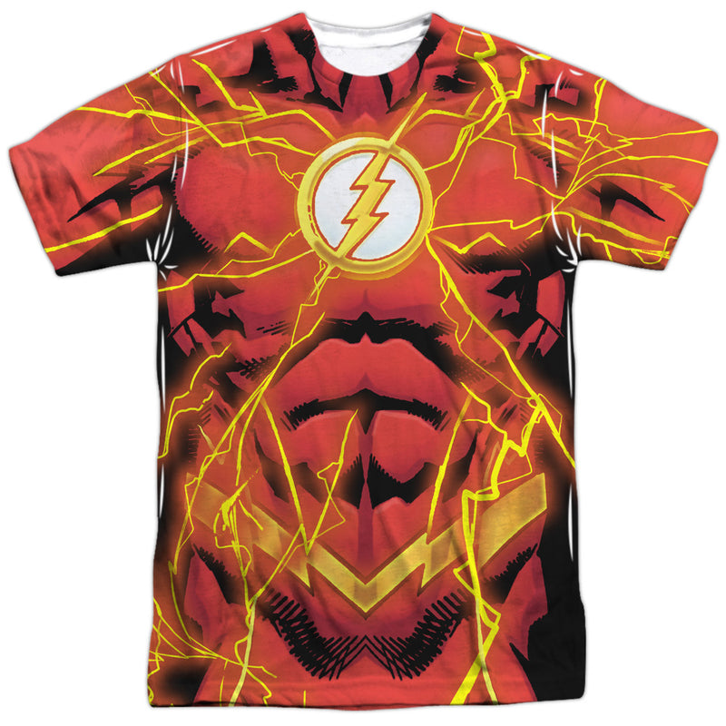 T-Shirt featuring design named Justice League - Flash 52 Bolt (front & back), product image 1 of 2
