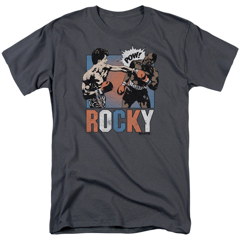 T-Shirt featuring design named Rocky - Pow! (Charcoal), product image 1 of 2