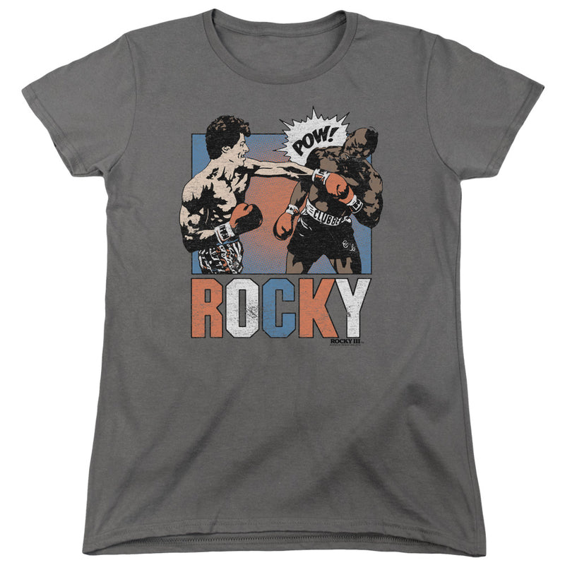 T-Shirt featuring design named Rocky - Pow! (Charcoal), product image 2 of 2