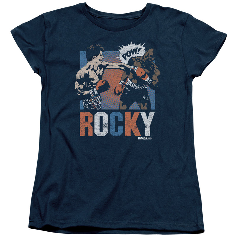 T-Shirt featuring design named Rocky - Pow! (Blue), product image 2 of 2