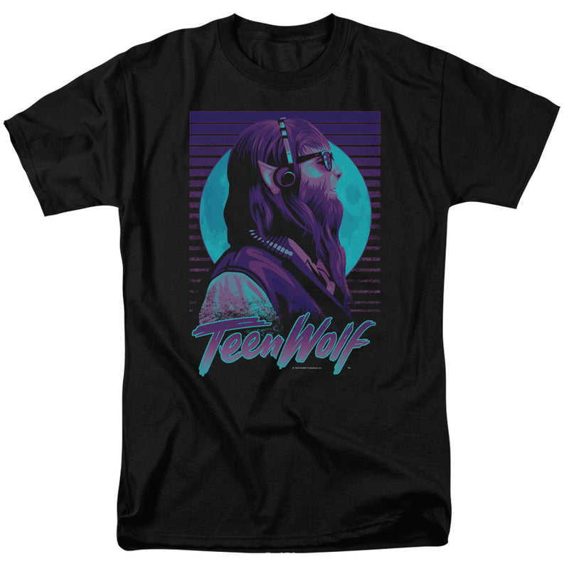 T-Shirt featuring design named Teen Wolf - Headphone Wolf (Neon), product image 1 of 2