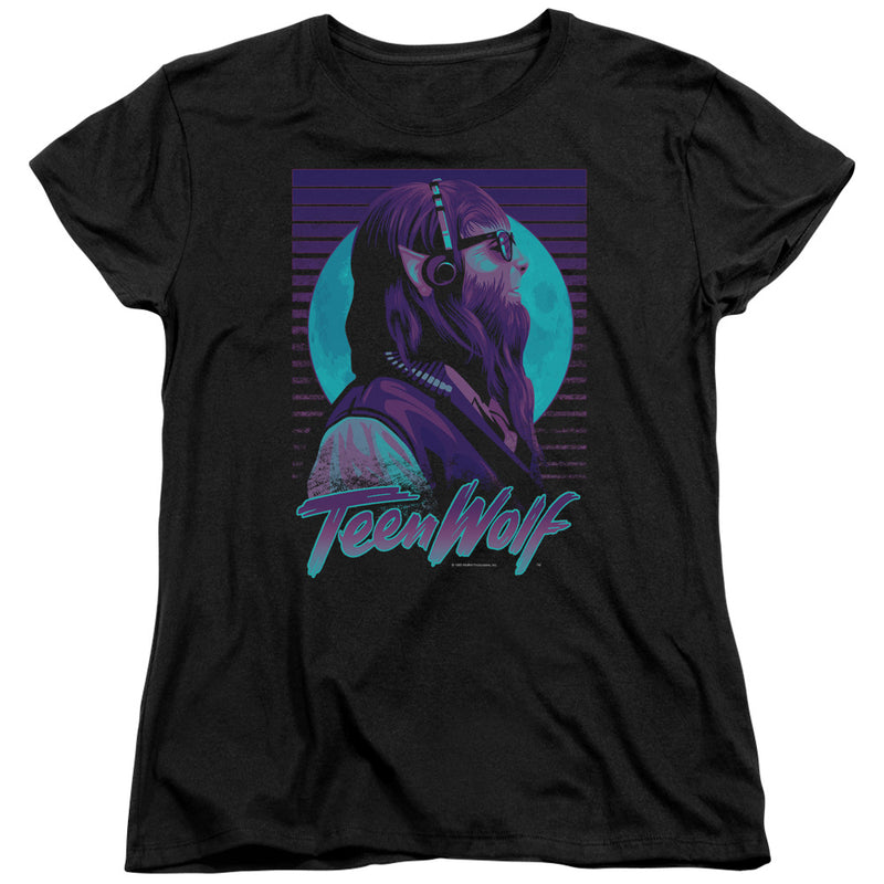 T-Shirt featuring design named Teen Wolf - Headphone Wolf (Neon), product image 2 of 2
